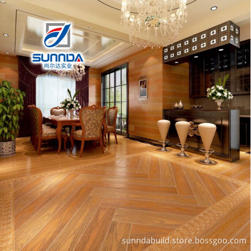 anti-skidding wooden design rustic ceramic inkjet timber wood look flooring tiles